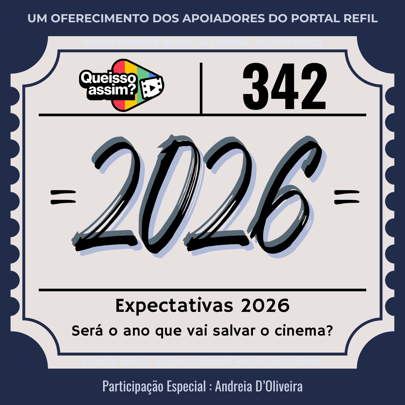 “Podcast QueIssoAssim 342 sobre expectativas para filmes e séries de 2026”