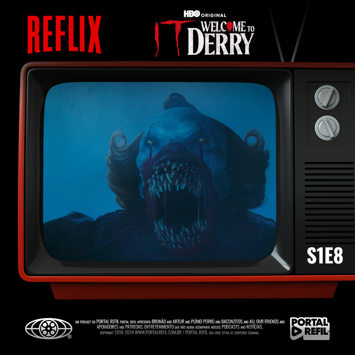 Capa do Reflix 165 com arte de IT: Bem-Vindo à Derry destacando o episódio 8, season finale da série.
