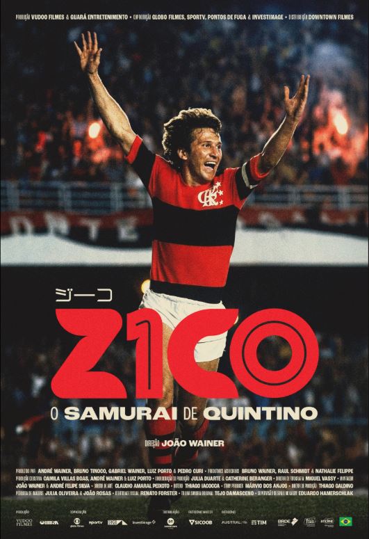 Zico em cena do documentário Zico o Samurai de Quintino