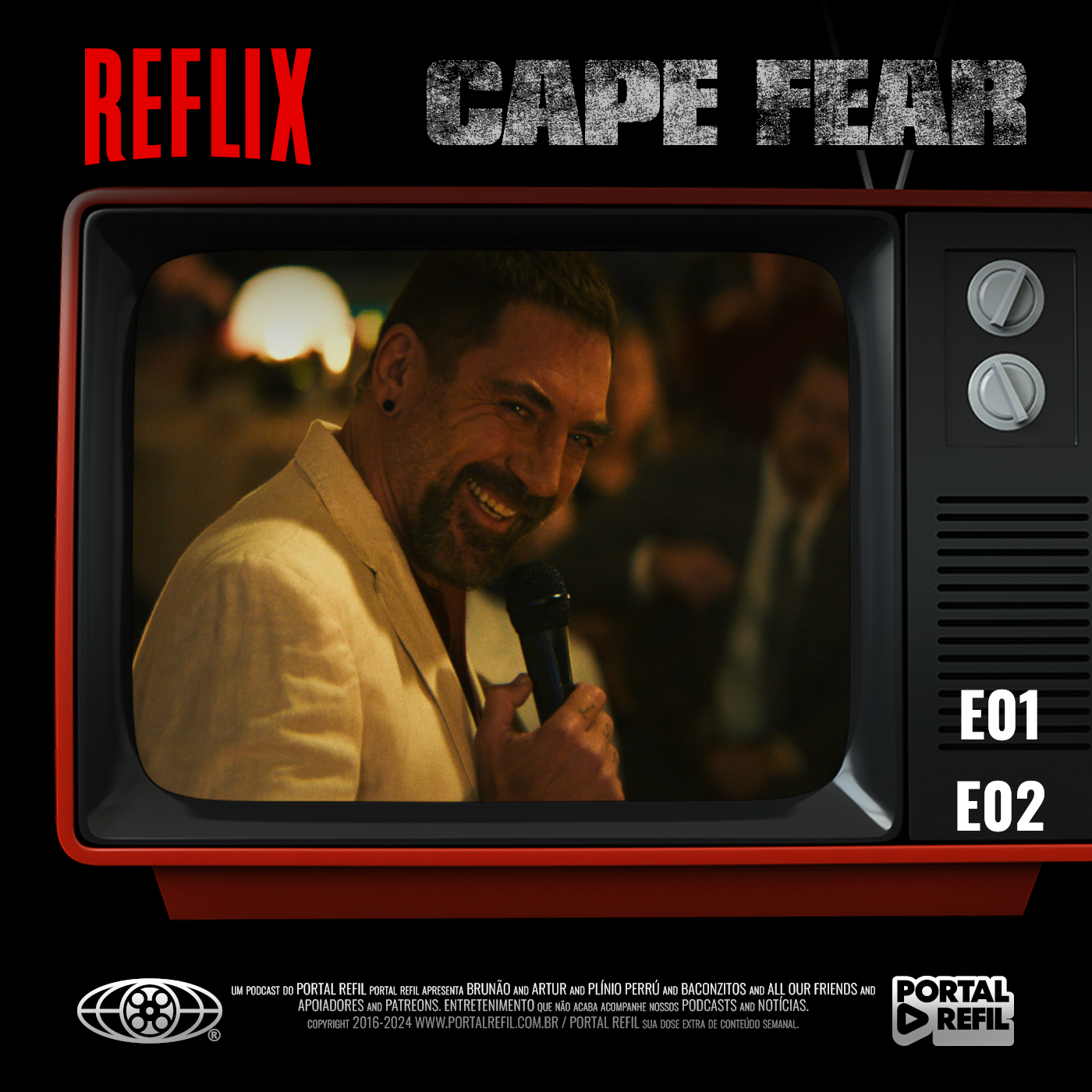 Integrantes do podcast Reflix analisam os dois primeiros episódios de Cabo do Medo, nova série de suspense da Apple TV+ estrelada por Javier Bardem, Amy Adams e Patrick Wilson.